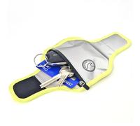 SwimCell Reflective Wrist/Ankle Wallet With Zip Pouch - Hi Vis Reflective Running Gear - Running Wrist/Ankle Pouch For Keys, Cards - Sweatproof Key Holder - Light Activated Reflective Armband