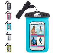 SwimCell Waterproof Phone Case For Swimming - Fits ALL STANDARD Size Mobile Phones 10x16.5cm - Ideal for iPhone, Samsung and Android - Waterproof Phone Pouch - IPX8 Certified - Blue, Standard