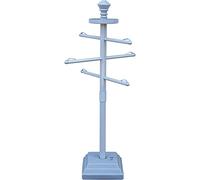 Swimline HYDROTOOLS 89033 Premium Free Standing Poolside Valet Towel Rack Adjustable With Water Weighted Base Three Arms Secure Clips For Outdoors & Indoors Pool Patio Poolside Holder Drying Stand