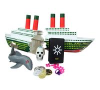 SWIMLINE Titanic Themed Dive Toy Sinking Ship Hidden Treasure Combo Pack Catch And Retrieval Cruise Ship Game For Swimming Pool & Bath Tub For Kids Mu