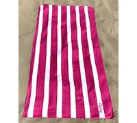 SwimMad Beach Towel 200x90cm XL, Quick Dry, Sand Free, Compact, Lightweight Microfibre for Travel - Cabana Stripes (Pink, Extra Large (200x90cm))