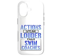 Swimmer Humor Actions Speak Louder than Swim Coach Case for iPhone 17