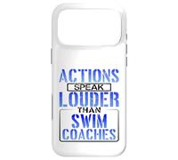 Swimmer Humor Actions Speak Louder than Swim Coach Case for iPhone 17 Pro Max