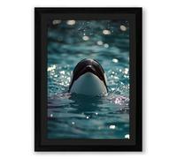 Swimmer in Motion Modern Framed Wall Art Print A2 (59.4×42cm) Black, Wall Decor for Living Room, Bedroom, Office & Home, Ready to Hang, Art Gift