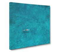 Swimmer In The Sea Painting Modern Canvas Wall Art Print Ready to Hang, Framed Picture for Living Room Bedroom Home Office Décor, 20x20 Inch (50x50 cm)