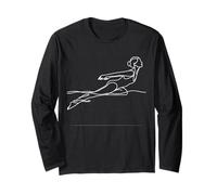 Swimmer Line Art Aquatic Fan Long Sleeve T-Shirt