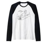Swimmer Line Art Aquatic Fan Raglan Baseball Tee