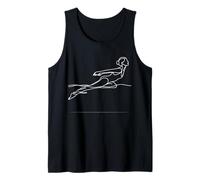 Swimmer Line Art Aquatic Fan Tank Top