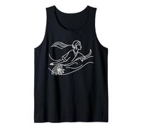Swimmer Line Art Aquatic Fan Tank Top