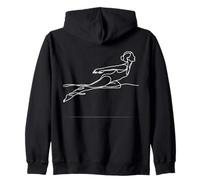 Swimmer Line Art Aquatic Fan Zip Hoodie
