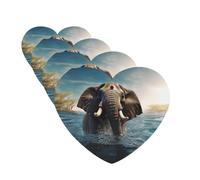 Swimming African Elephant Car Air Fresheners Cards 4 Pcs Hanging Fragrance Scented Cards Long-Lasting Car Aromatherapy Tablets for Wardrobe Bathroom Car Interior Mirror Pendant Gifts