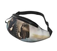 Swimming African Elephant Fanny Pack for Men Women Crossbody Waist Bag Waterproof Sports Belt Bag Outdoor Hip Pack