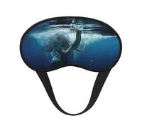 Swimming African Elephant Print Adjustable Eye Cover for Sleeping, Comfortable, Pressure-Free and Breathable Sleeping Masks