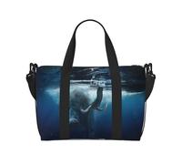 Swimming African Elephant Printed Women's Tote Bag Portable Crossbody Bag Suitable for Gym Workouts Commuting and Travel