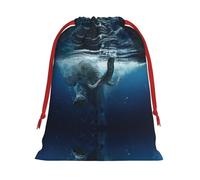 Swimming African Elephant Ultra Soft Velvet Gift Bag, Comfortable To The Touch, Reusable