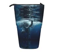 Swimming African Elephant Vertical Retractable Pencil Case, Easy to Use, Adjustable Size According to Needs