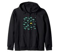 Swimming Against The Current Motivational Inspiration Gift Zip Hoodie