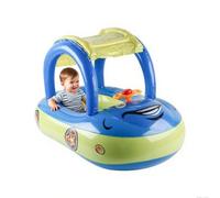 Swimming aid for children, pool for boys, inflatable car shaped toy with roof and sun protection for swimming training in summer, beach and more