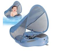 Swimming Aid with Sun Protection, Swimming Ring for Without Inflating - Outdoor Swimming Hoop for Summer Holidays at the Lake, and Swimming Training for from 3-24 Months