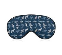 Swimming Angry Shark Sleep Mask Eye Masks Soft Blackout Eye Shade Cover Blindfold Eyeshade for Deep Rest Travel Nap
