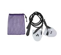 Swimming Arm Strength Trainer, Resistance Exercise Bands for Swimming Training, White Elastic Tension Rope with Nylon Straps and Butterfly Door Clip, Lightweight Latex Tube for Tee