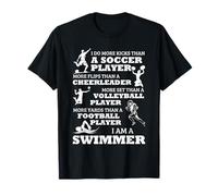 Swimming Athlete More Kicks Sets Yards Funny Quote T-Shirt