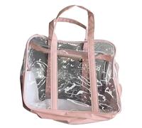 Swimming Bag for Storing Toiletries, Toiletry Bag, Shoe Storage, Safety Glasses, Swimsuit, Beach Bag, Radio Pockets, Pink, One Size