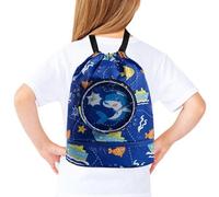 Swimming Bag - Moisture Proof Internal Partition, Lightweight Drawstring Sports Rucksack, Scratch Resistant Travel Organizer, Indepenndent Shoe Holding Chamber | Beach Pack for Kids & Youth