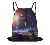 Swimming Bagstring Backpack For Storage Travel Holiday 36X42Cm Durable Versatile String Bag Outer Space Galaxy Universe