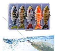 Swimming Bait, Artificial Bait, Robotic Bait for Fishing, 10 cm Multiple Joint Bait, Realistic for Freshwater & Saltwater, Trout, Fishing in Lakes, Rivers, Streams