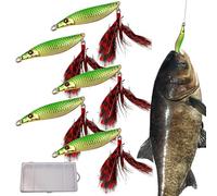 Swimming Bait For Perch Fishing - 5pcs Metal Spinners Reflective Glitter - Perch Swimming Lures,For Lake River Saltwater Freshwater Men Father