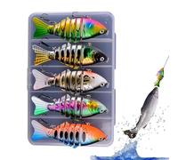 Swimming Bait, Jointed Fishing Lure - 10 cm Multiple Joint Bait Realistic for Freshwater & Saltwater Trout Fishing in Lakes Rivers Streams
