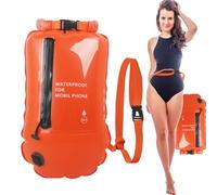 Swimming Buoy for Open Water - Floating Dry Storage Bag for Swimming Safety, Waterproof Buoy with Storage Space | Safe Dry Bag for Swimmers, Ideal for Training and Safety