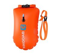 Swimming Buoy, Good Safety When Swimming, Swim Bubble Safety Buoy Tow Truck with Waist Belt for Open Water and , Valuables at the Lake Pool, 48 x 29/71 x 38 cm, Orange