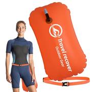 Swimming Buoy - Single Air Bag Swimmings Float | Highly Visible Swimming Float, For Adults, With Adjustable Waist Belt, Open Water Swimmings Equipment For Swimmers, Triathletes