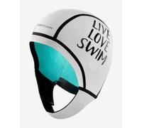 Swimming Cap Buddyswim Neoprene Trilaminate Warmth 2.5mm white black - S