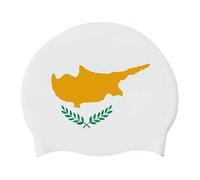 Swimming Cap For Long Hair, Republic Of Cyprus Flag National Emblem Large Swimming Caps For Women Men, Silicone Adult Swim Cap, Swim Hat For Beach Swiming Pool Cyprus One Size