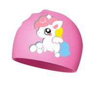 Swimming Cap Kids 6-14, Silicone Pink Kids Swimming Cap for Girls and Boys, Comfortable and Durable Swim Cap for Swimming Lessons, Leisure and Competitive Water Activities