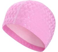 swimming cap Men Women Swim Cap Swim Pool Protect Ears Long Hair Adults rainproof Swimming Bathing Caps Diving Hat(Pink)