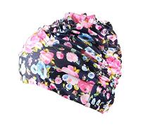 Swimming cap Pleated petal fabric swimming cap swimming beach seaside protection long hair ear swimming cap girls ladies adult hats For Men's and Women's
