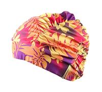 Swimming cap Pleated petal fabric swimming cap swimming beach seaside protection long hair ear swimming cap girls ladies adult hats For Men's and Women's