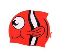 Swimming Cap with Fish Pattern - Soft Silicone Material, Waterproof Design | Colorful Swim Cap for Toddler for Hair Safety in the Pool, Fit