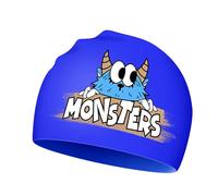 Swimming Caps for Kids Boys & Girls Elastic Silicone Swimming Hat Waterproof Swim Cap for Long Short Hair Cute Cartoon Patterns for Baby Swimming Lessons & Beach Fun 5-12Y (One Size)