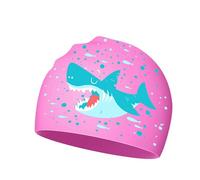 Swimming Caps for Kids Boys & Girls Elastic Silicone Swimming Hat Waterproof Swim Cap for Long Short Hair Cute Cartoon Patterns for Baby Swimming Lessons & Beach Fun 5-12Y (One Size)