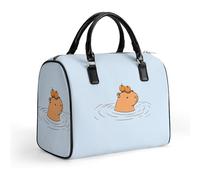 Swimming Capybara With Orange Small Travel Duffel Tote Bag Handbag Purse for Office Work Nurse Teacher 15 Liters