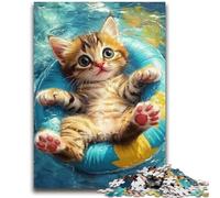 Swimming Cat Jigsaw Puzzles for Adults Teenagers Jigsaws Puzzle,Pattern Assembly Fun at Home Activities,Birthday Present,Travel Gifts (70X100cm)