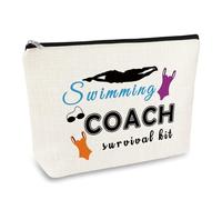 Swimming Coach Gifts Makeup Bag Swimming Gifts for Women Cosmetic Bag Appreciation Thank You Gift for Swim Coach Teacher Christmas Birthday Gift for Swim Lover Swimmer Travel Toiletry Bags