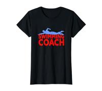 Swimming Coach Swim Coach Value Graphic T-Shirt, Women, Black, S