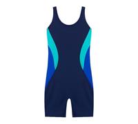Swimming Costume Girls One Piece Swimsuit Kids UV Protection Swimwear Rash Guard Little Child Swim Suit Quick Dry Navy Swim Costume Girls Young Girl Sleeveless Bathing Suit Color Block