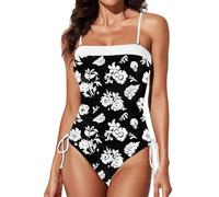 Swimming Costume Plus Size Swimwear For Women Women's Summer Solid Color One Swimsuit Women's Slim Fit And Simple Basic Swimsuit Women's Slim Straps Swimsuits For Women Uk Wrap Skirts For (White, XXL)